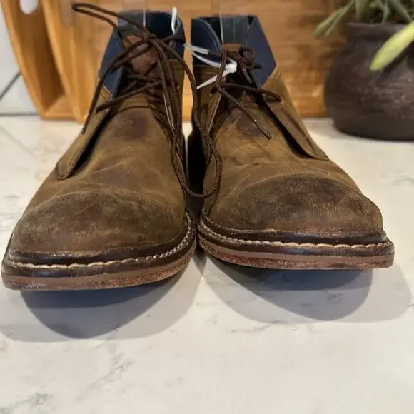 Cole Haan Colton Chukka Brown blue Leather Booties preppy  display picture 2